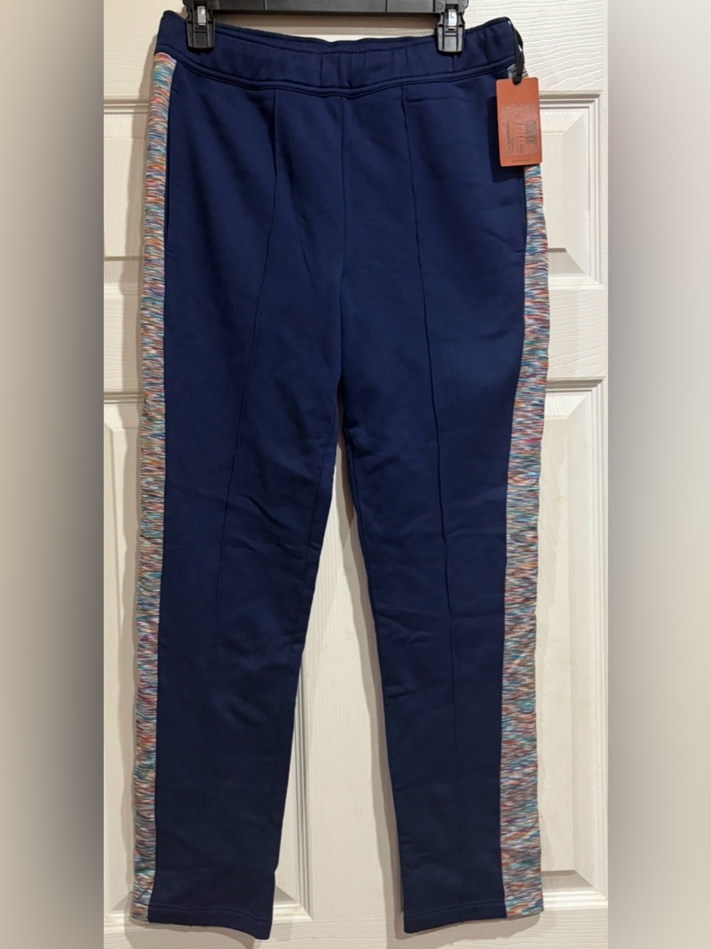 Missoni Navy Trousers with Multicolor Side Panels
